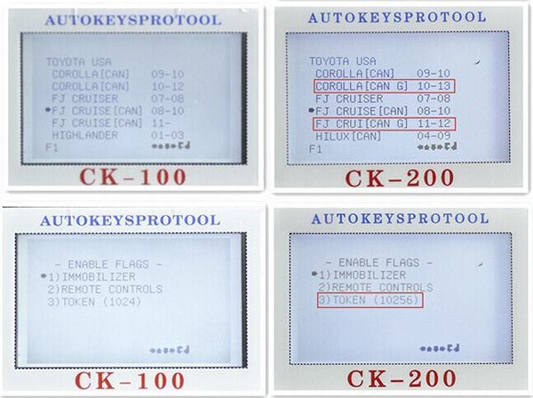 CK200 Compare to CK100 4