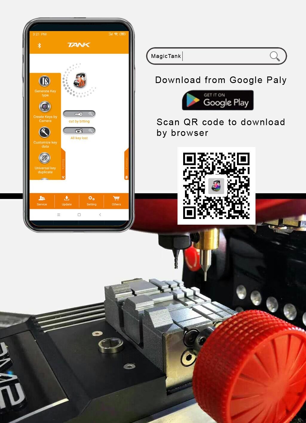 2M2 Magic Tank Key Cutting Machine