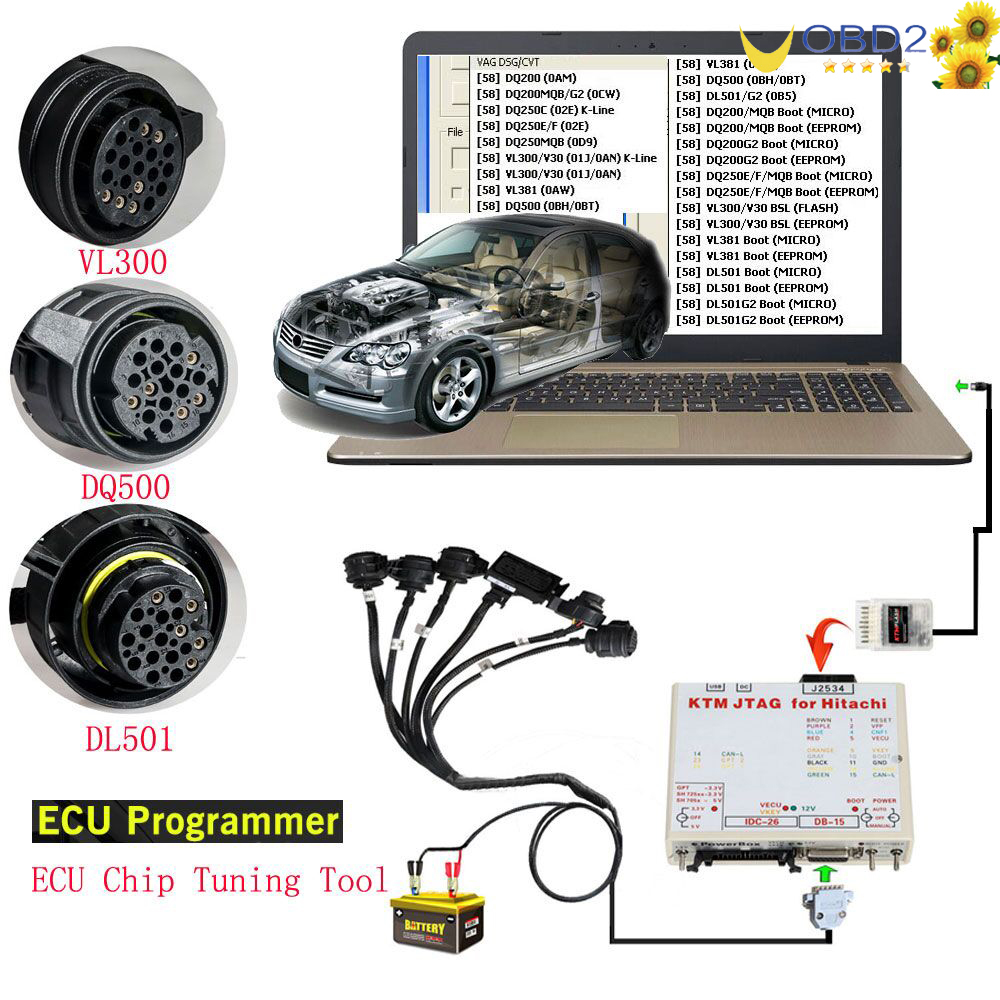 VA-G Audi Gearbox Adapter for DQ250 DQ200 VL381 VL300 DQ500 DL501 Read and Write work with KTMFlash