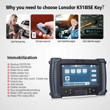 [EU Ship] Lonsdor K518ISE K518 Key Programmer for All Makes With BMW FEM/EDC Functions