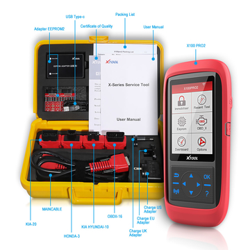 [US Ship] XTOOL X100 Pro2 Auto Key Programmer with EEPROM Adapter Support  Adjustment