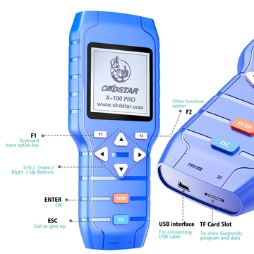 [US/UK/RU/EU Ship] OBDSTAR X-100 PRO Auto Key Programmer (C+D) Type for IMMO+OBD Software Get Free PIC and EEPROM 2-in-1 Adapter