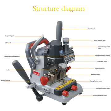 Xhorse Dolphin XP-007 Manually Key Cutting Machine for Laser/Dimple/Flat Keys