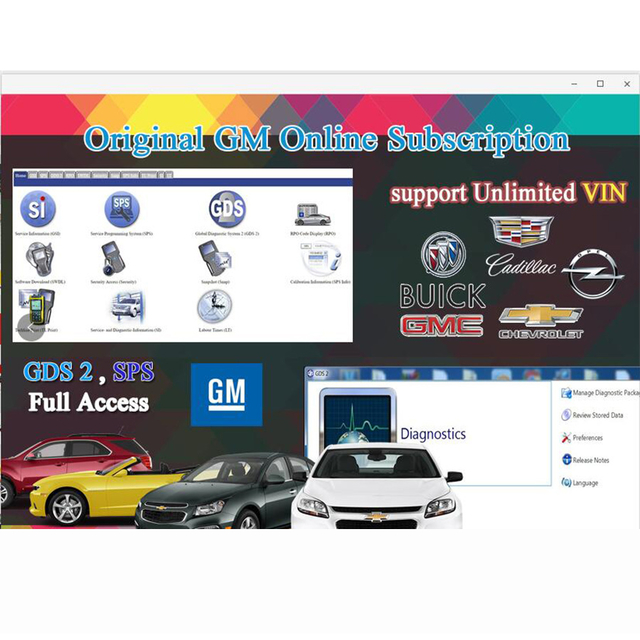 Original GM Online Subscription for One Year Work with GM MDI/GM Tech2