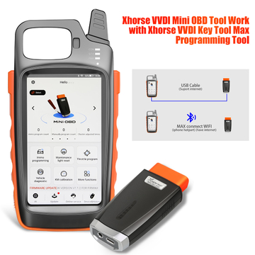 [US/EU Ship] Xhorse VVDI Key Tool Max + MINI OBD Tool + Toyota 8A All Keys Lost Adapter Get Free Renew Cable