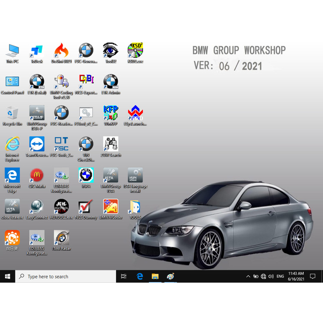 V2021.6 BMW ICOM Software HDD Win10 System ISTA-D 4.29.20 ISTA-P 3.68.0.0008 with Engineers Programming 500GB Hard Disk