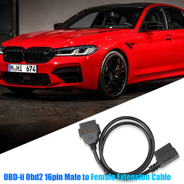 Obd2 16pin Male to Female Extension Cable Diagnostic Extender 100cm