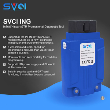 V1.7 SVCI ING Infiniti/Nissan/GTR Professional Diagnostic Tool Update Version of Nissan Consult-3 Plus