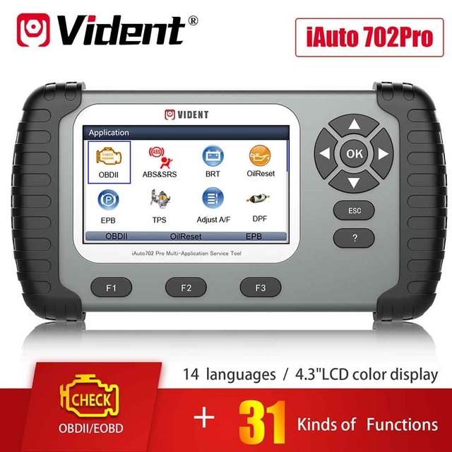 VIDENT iAuto 702 Pro Multi-Applicaton Service Tool with 31 Special Functions 3 Years Free Update Online