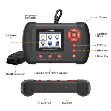 Original VIDENT iLink400 Full System Scan Tool Single Make Support ABS/SRS/EPB//DPF Regeneration/Oil Reset