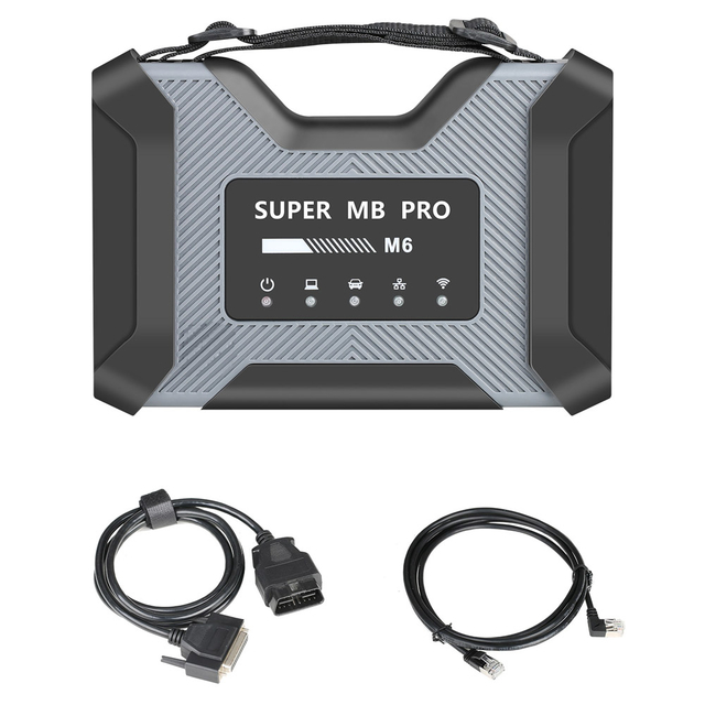 SUPER MB PRO M6 Wireless Star Diagnosis Tool with Multiplexer + Lan Cable + Main Test Cable Free Shipping by DHL