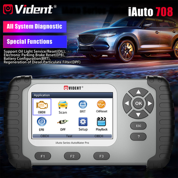 VIDENT iAuto708 Full System Scan Tool OBDII Scanner OBDII Diagnostic Tool for All Makes