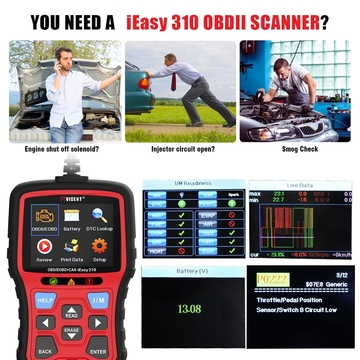 Vident iEasy310 OBD2 Scanner OBDII Code Reader and Car Diagnostic Tool OBD2 Automotive Scanner