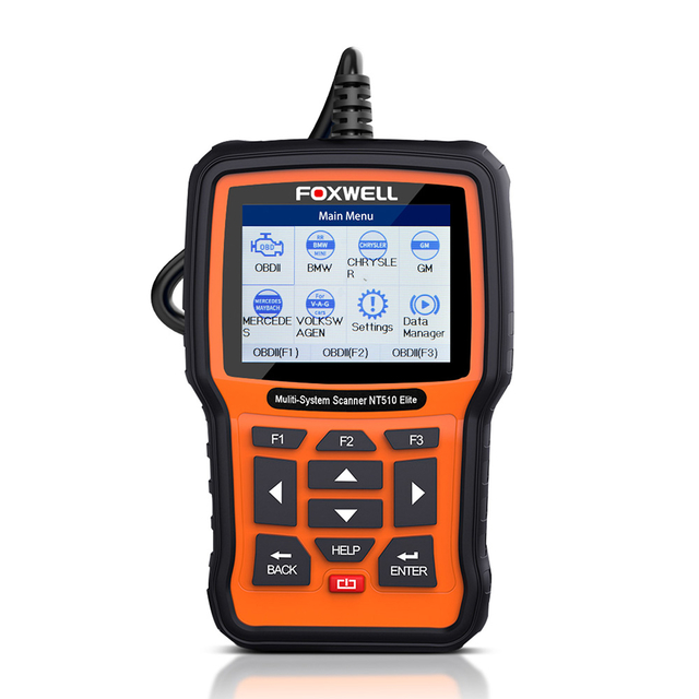 Foxwell NT510 Elite Multi-System Scanner with 1 Free Car Software+OBD Service Reset Bi-Directional Active Test