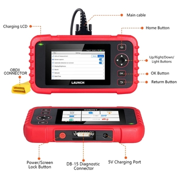 LAUNCH CRP123X OBD2 Code Reader for Engine Transmission ABS SRS Diagnostics with AutoVIN Service Lifetime Free Update Online