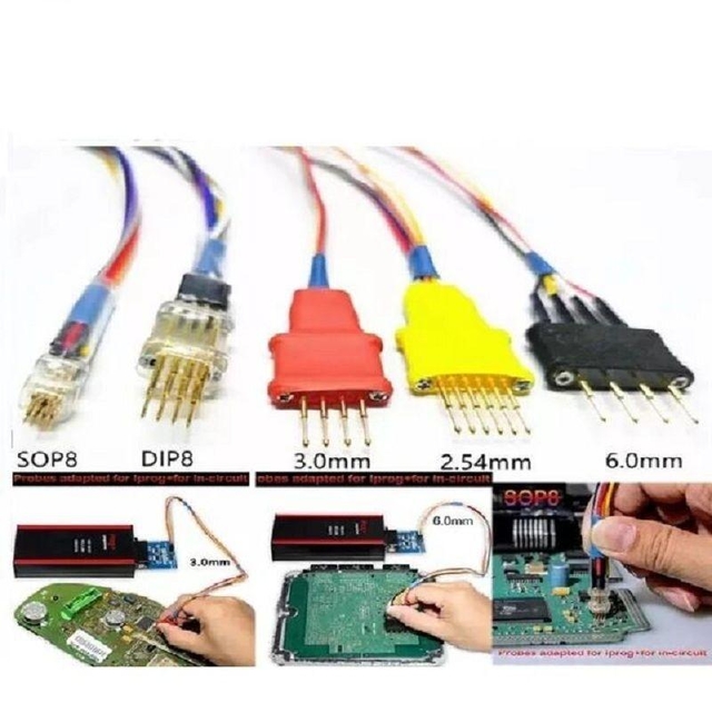 (PL/ES/RU Ship)Probes Adapters for in-circuit ECU Work with Iprog+ Programmer and Xprog