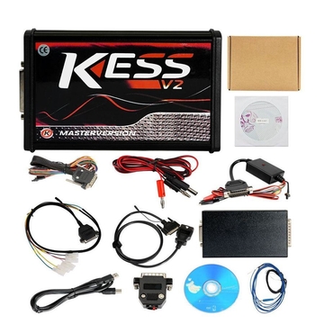 (PL/ES/RU Ship) Online V2.53 EU Red Kess V5.017 KESS V2 OBD2 Manager Tuning Kit 4 LED Kess V2.25 ECU Programmer