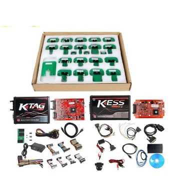 (PL/ES/RU Ship) KESS V5.017 RED+KTAG V7.02 RED+22PCS BDM ADAPTERS