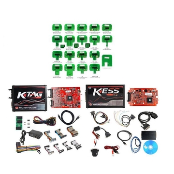 (PL/ES/RU Ship) KESS V5.017 RED+KTAG V7.02 RED+22PCS BDM ADAPTERS