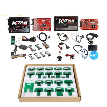 (PL/ES/RU Ship) KESS V5.017 RED+KTAG V7.02 RED+22PCS BDM ADAPTERS