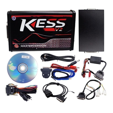 (PL/ES/RU Ship) Online V2.53 EU Red Kess V5.017 KESS V2 OBD2 Manager Tuning Kit 4 LED Kess V2.25 ECU Programmer