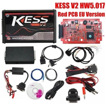 (PL/ES/RU Ship) Online V2.53 EU Red Kess V5.017 KESS V2 OBD2 Manager Tuning Kit 4 LED Kess V2.25 ECU Programmer